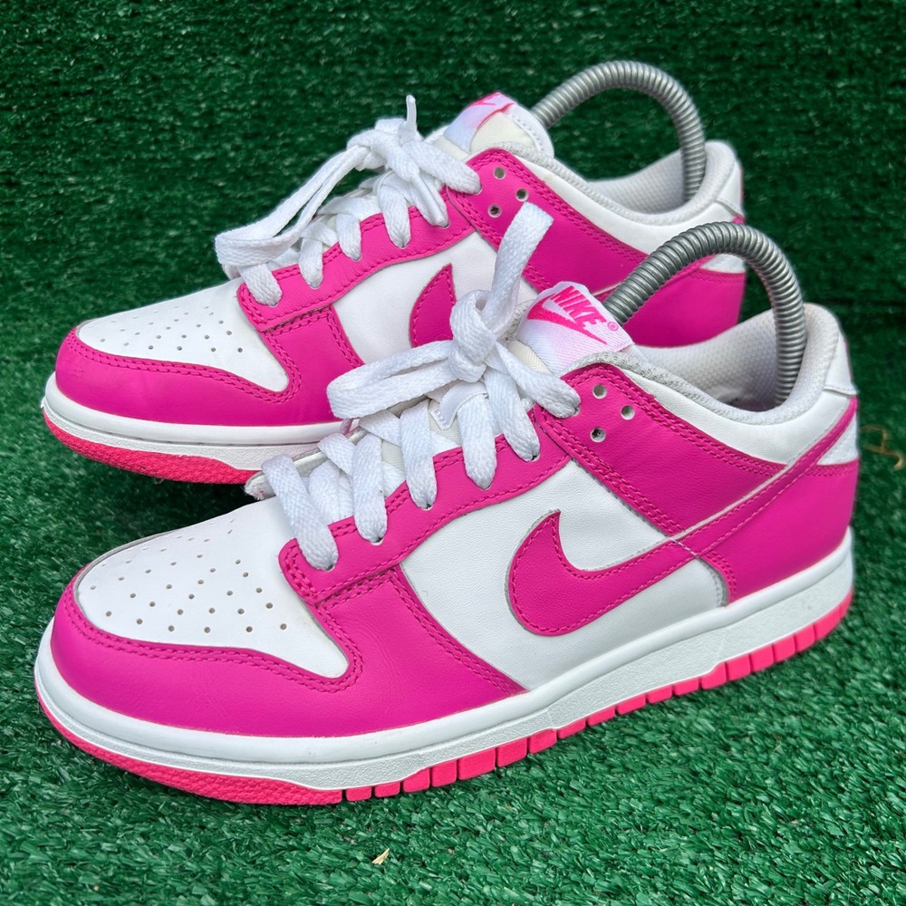 Nike Dunk Low GS Active Pink White Sneakers FB9109-102 5Y Womens 6.5